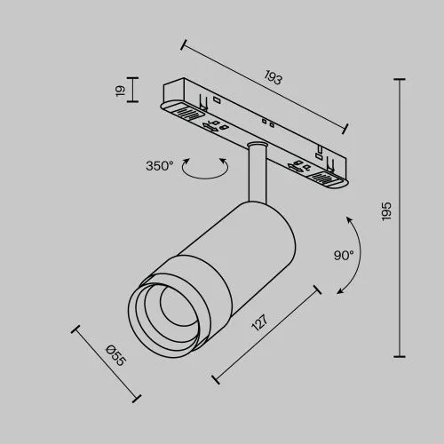 Трековый светильник Technical TR212-1-12WTW-DD-Z-W  фото 6